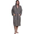 thumbnail image 2 of Men's Turkish Terry Cloth Robe, Thick Hooded Bathrobe, 2 of 5