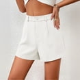 thumbnail image 4 of YTCAMLO Bermuda Shorts for Women Summer Trendy Flat Front Dress Shorts with Pockets Lightweight Knee Length Wide Leg Shorts, 4 of 6