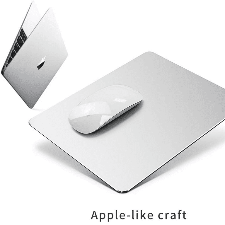 Mouse Pad,Metal Hard Magic Mouse Pads，Suitable Office/Games,Fast Precise  Control(Laptop/Computer/Tablet) Mouse - Silver 