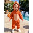 thumbnail image 4 of RUINIXCW Baby Thanksgiving Turcky Costume Newborn Infant Boy Girl Halloween Cosplay Outfit Fall Winter Warm Romper Long Sleeve Zipper Hooded Jumpsuit, 4 of 10