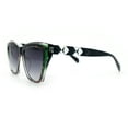 thumbnail image 6 of Womens Oversized Thick Plastic Cat Eye Rectangular Fashion Sunglasses Tortoise Green - Smoke, 6 of 8
