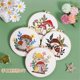 thumbnail image 3 of 4 Sets Embroidery Kit for Beginners Adults, Hand Embroidery Kit Includes Agaric, Hoop, Color Threads, Tools, 3 of 5