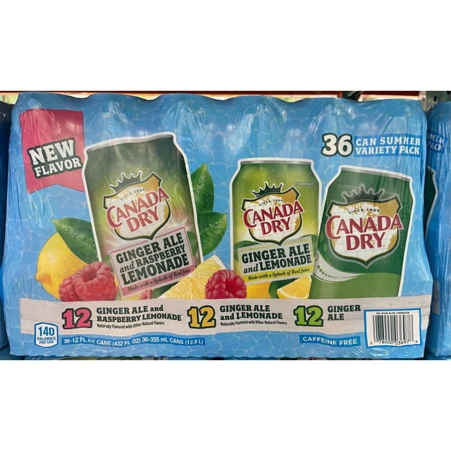 Canada Dry Summer Variety Pack, 36 pk./12 oz.