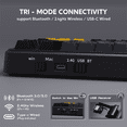 thumbnail image 3 of ATTACK SHARK M86 Tri-mode Gasket Mechanical Keyboard 75% Tri-Mode Wireless Gaming Keyboard, Side Print PBT Keycap, Hot-Swappable, 3 of 10