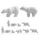thumbnail image 1 of 12 figuras de osos en miniatura para decoración invernal, juego de minianimales con bandejas escalonadas de nieve para decoración de casas de muñecas y pasteles, 1 of 7