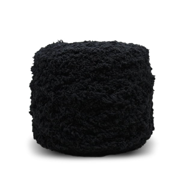 Bearachild Hilo de algodón liso de 100G/bola, hilo de lana de lana Coral colorido de ganchillo para tejer a mano, suéter, sombrero, bufanda para bebé, Artesanía Negro Bearachild HA008931-13