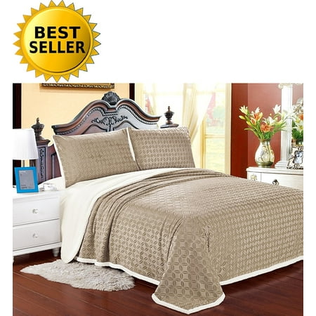 One Piece Fur Long Pile Brown Plush Super Soft Sherpa ...