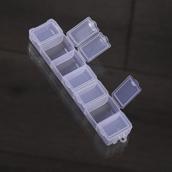 Milisten Transparent Plastic Jewelry Box Organizer Set of 3 Bead Storage Containers for Craft and Jewelry Supplies