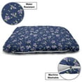 thumbnail image 3 of Violet Pet Bed, Repetitive Multitude Pansy Viola Flowers Printing on Plain Backdrop, Resistant Pad for Dogs and Cats Cushion with Removable Cover, 24" x 39", Dark Blue and Multicolor, by Ambesonne, 3 of 4