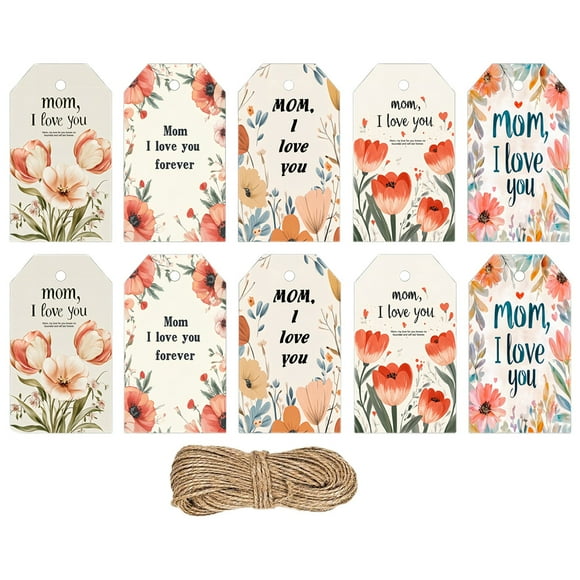 Mothers Day Card Festive Mother's Day Cards 50 Greeting Cards with Rope Flowers Heart - Warming Card Designs Meaningful Gift for Mom Versatile & Crafted with Care Mothers Day Card for Wife Harlik