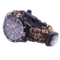 thumbnail image 2 of Camping Survival Parachute Cord Outdoor Camping Survival Watch Multi Functional Bracelet Compass  Rope Whistle Paracord Bracelet Tools Kit, 2 of 8