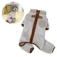 thumbnail image 3 of dnusflzt Pet Jumpsuit,Comfy Plush Puppy Onesie Clothes with Zipper Design Winter Warm Dog Pajamas for Small Medium Dogs, 3 of 7