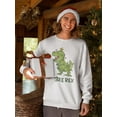 thumbnail image 2 of Christmas Tree Rex Sweatshirt Men -Smartprints Designs, Male 3X-Large, 2 of 4