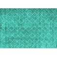 thumbnail image 1 of Ahgly Company Machine Washable Indoor Rectangle Abstract Turquoise Blue Contemporary Area Rugs, 5' x 8', 1 of 4