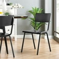 thumbnail image 2 of New Pacific Direct Luke 17.5" Metal Chair in Metallic Gunmetal Black (Set of 4), 2 of 9