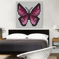 thumbnail image 2 of ARTCANVAS Pink Butterfly Wings Jewel Pixel Canvas Art Print - Size: 36" x 36" (0.75" Deep), 2 of 9