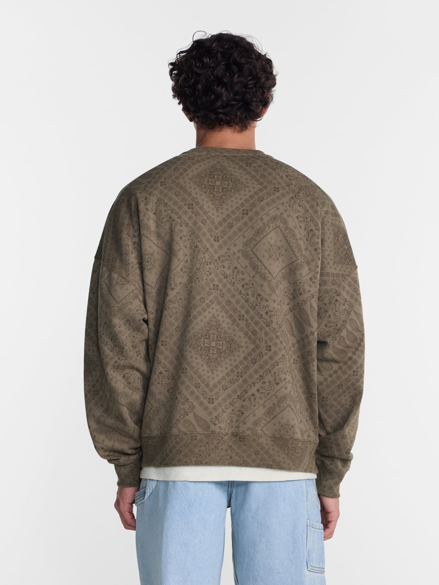 No Boundaries Crewneck Fleece Sweatshirt with Long Sleeves, Men's XS-4XLT