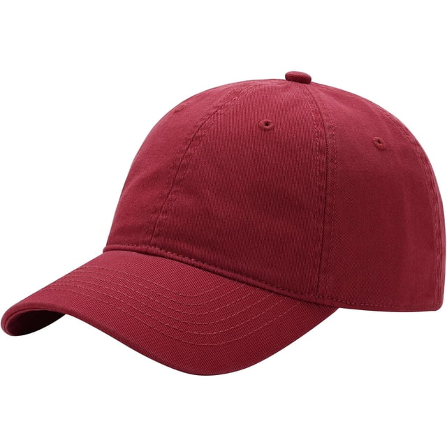 Plain Washed Baseball Cap - Retro Adjustable Cotton Hat, Vintage Structured Golf Dad Cap for Men Women