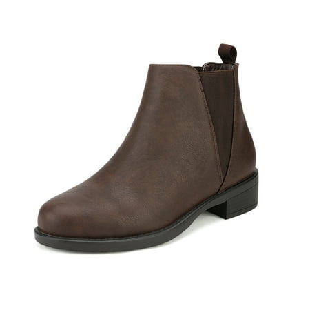

DREAM PAIRS Women s Fashion Winter Ankle Classic Boots ISABELLA-2 BROWN/PU Size 7