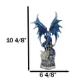 thumbnail image 2 of Armored Blue Guardian Water Elemental Dragon On LED Crystals Pedestal Figurine, 2 of 11