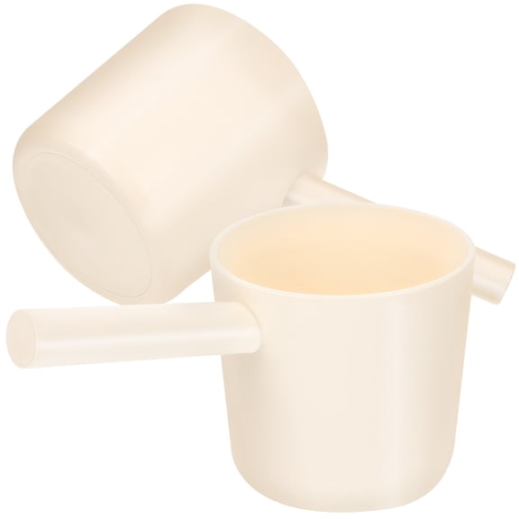 PAMINGONO 2Pcs Water Dipper For Household Use In Beige Plastic With Large Capacity And