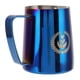 thumbnail image 3 of Jarra de espuma de acero inoxidable 304, taza de flores, espumador de leche y café, 600ml, boca puntiaguda, Ti azul, 3 of 5