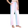thumbnail image 2 of FORMRS Women's Pajama Pants with Pockets Soft Comfy Loungewear Sleep Bottom, Sizes S-2XL, Light Blue Stripes, 2 of 8