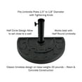 thumbnail image 3 of Pure Garden 20lb Half Round Umbrella Base for Patios and Balconies (Black), 3 of 7