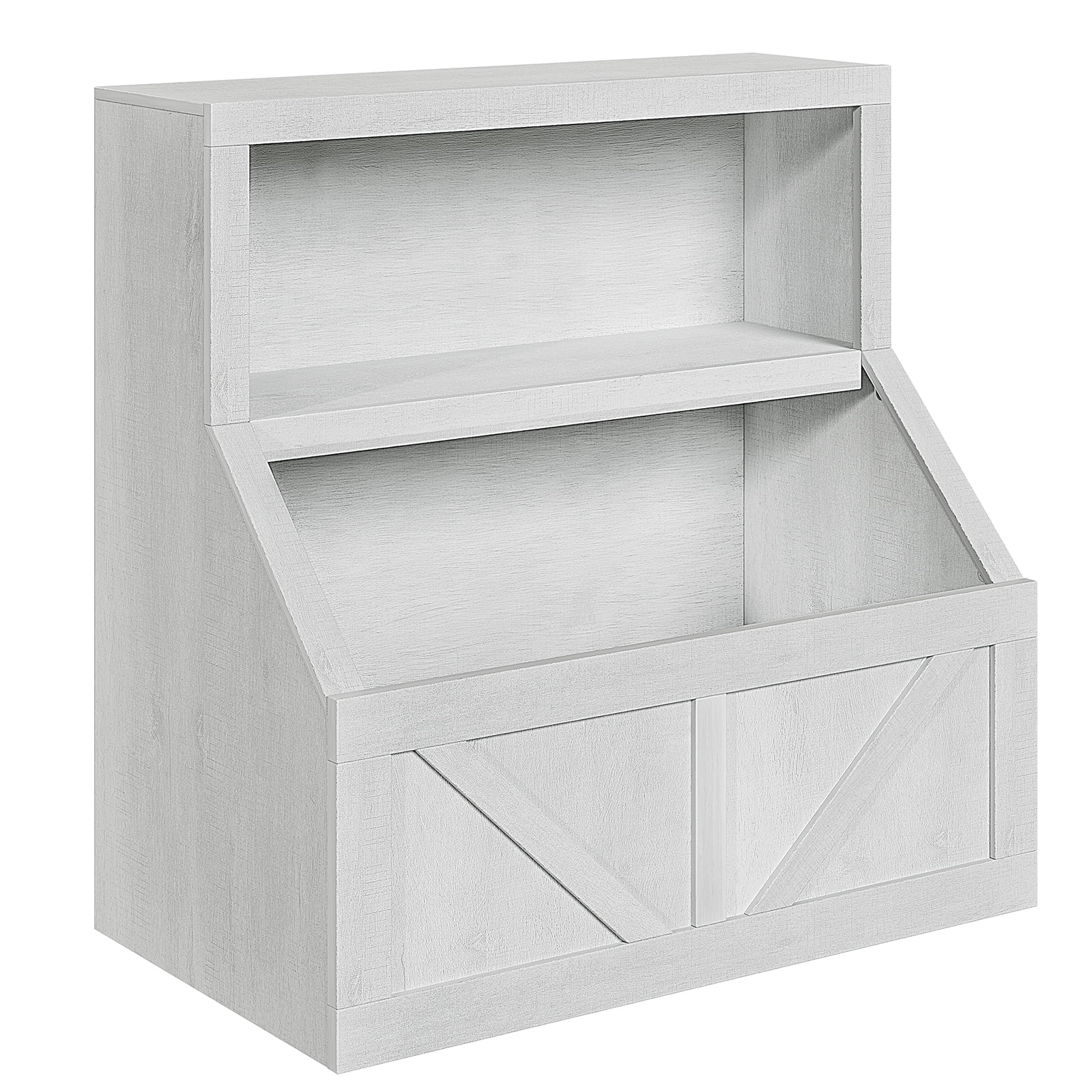 Kids Bookshelf Wooden Toy Storage Organizer with Cubby, Toddler Bookcases for Playroom, Children's Room, Bedroom, Nursery School