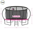 thumbnail image 2 of YORIN Trampoline pour Enfants de 7 à 8 Ans, Trampoline de 14 Pi pour Adultes avec Filet de Protection, Panier de Basketball, Échelle, Capacité de Poids de 1400 Lb, Trampoline Récréatif Extérieur, Trampoline Robuste, 2 of 7