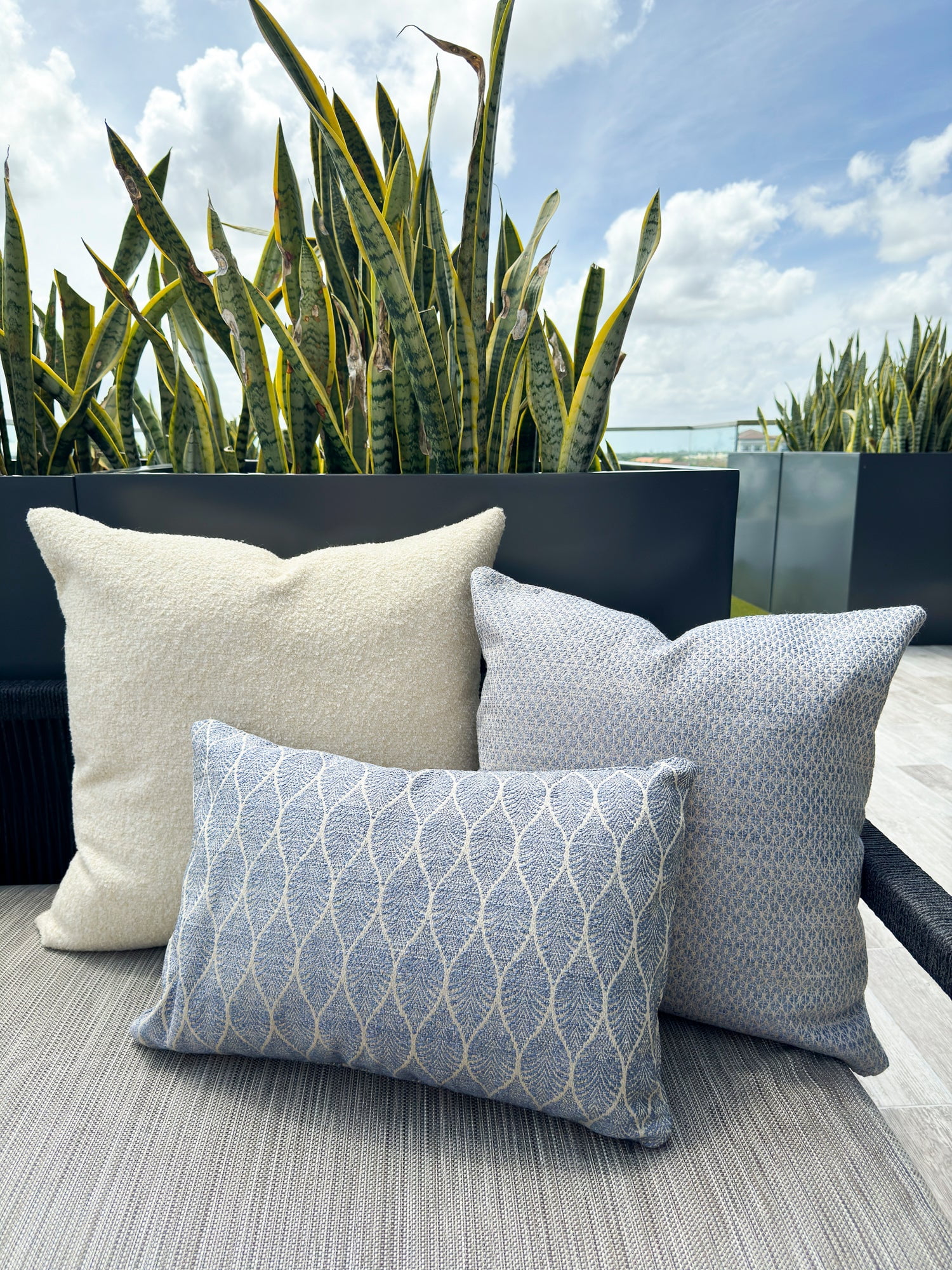Coastal Breeze Indigo Indoor Outdoor Pillow 20x20