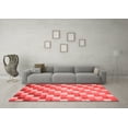 thumbnail image 3 of Ahgly Company Indoor Round Abstract Red Contemporary Area Rugs, 7' Round, 3 of 4