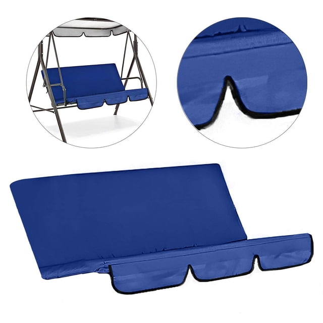 pitrice Housse de Siège de Balançoire de Jardin Coussin de Patio Protection de Siège de Balançoire Housse de Coussin de Banc Protecteur de Canopy Bleu