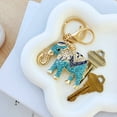 thumbnail image 6 of Wrapables Crystal Bling Keychain, Keyring Purse Handbag Pendant Charm, Blue Opulent Elephant, 6 of 6
