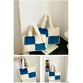 thumbnail image 4 of Fluffy Plaid Tote Bag for Women Large Plush Work Travel Handbag Faux Fur Hobo Shoulder Bag Y2k Furry Purse, 4 of 6