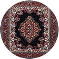 thumbnail image 1 of Ahgly Company Tapis Rond Intérieur Traditionnel Rouge Écarlate Médaillon, 4 Pieds Rond, 1 of 6