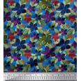 thumbnail image 1 of Soimoi Polyester Crepe Fabric Leaves & Floral Artistic Print Fabric by Yard 42 Inch Wide, 1 of 3