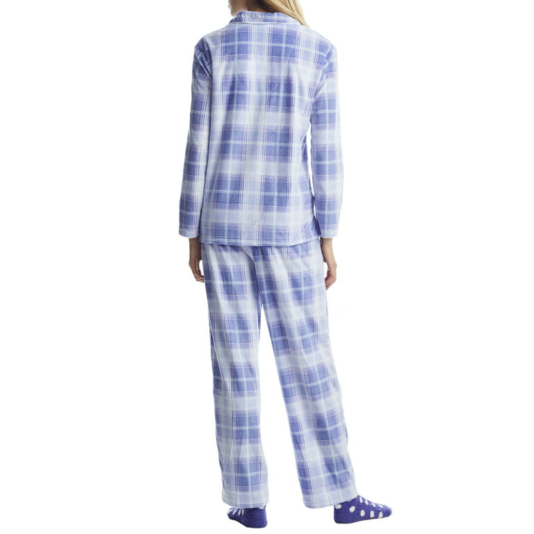 Karen Neuburger Womens Girlfriend Fleece Plaid Pajama Set Style