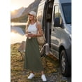 thumbnail image 5 of Cueply Long Skirts for Women Casual Summer 2026 Spring Flowy A Line Maxi Skirt with Pockets, 5 of 9