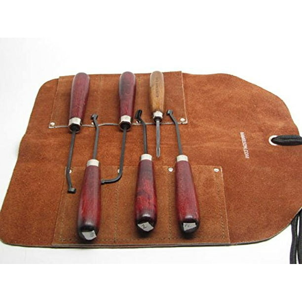 6pc Ullman Doiron Single Lined Carbide Tipped Checkering Tool Set