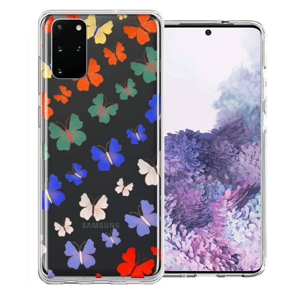 MUNDAZE For Samsung Galaxy S20 Colorful Butterflies Design Double Layer Phone Case Cover