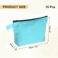 thumbnail image 2 of Bolsas de Maquillaje de Lona, 10pcs Bolsas de Cosméticos de Viaje, Bolsas de Aseo de Cremallera Multipropósito, Azul Claro(7.5 x 5 x 1.8inch), 2 of 6