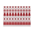 thumbnail image 1 of Awdenio Noël Set de Table en Coton et Lin Impression de Bande Dessinée Tapis de Table Anglais Décoration de Vacances, 1 of 2