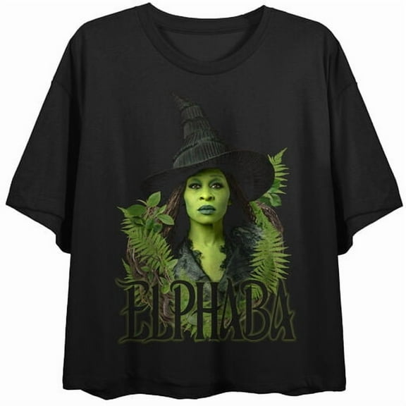 Wicked Elphaba with Vines and Leaves Women's Crew Neck Short Sleeve T-shirt