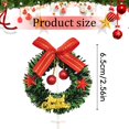 thumbnail image 3 of 10 Pieces Mini Christmas Wreaths 2.56" Artificial Xmas Wreath Hanging Ornaments for Cake Decor,Cute Miniature Wreaths for Door Windows Wall Stairs Christmas Tree Decorations, 3 of 7