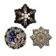thumbnail image 1 of 3pcs Delicate Chain Circle Hexagon Bead Sewing Patch Polygon Stitch Paste Decor for Woman Girl (Chain Circle, Polygonal Snowflake and Black Bead Hexag, 1 of 3