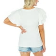 thumbnail image 2 of Women's Gameday Couture  White Washington Commanders Valkyrie Ruffle Sleeve Lightweight Top, 2 of 2