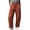 Red Pants for Women, variant on Cotton Linen Pants Women Wide Leg Loose Casual Cropped Elastis Waisted Pants for Women with Pockets