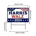 Walz 2024 Presidential Campaign Yard Sign Kamala Walz Outdoor Garden Sign with Stake