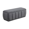 thumbnail image 4 of OakvillePark Halorini Textured Fabric Lift Top Storage Bench, Gray, 4 of 9